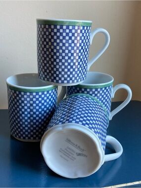Set of 4 Villeroy & Boch CASTELL Switch 3 Germany Breakfast Cup Coffee Tea Mugs